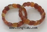 CGB3268 7.5 inches 10*15mm faceted marquise red agate bracelets