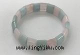 CGB3332 7.5 inches 10*15mm rectangle mixed gemstone bracelets