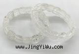 CGB3360 7.5 inches 10*15mm oval white crystal bracelets