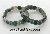 CGB3374 7.5 inches 10*15mm oval moss agate bracelets