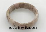 CGB3429 7.5 inches 12*15mm faceted rectangle rhodochrosite bracelets