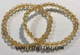 CGB4027 7.5 inches 6mm round citrine beaded bracelets wholesale