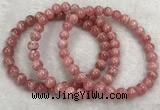 CGB4128 7.5 inches 7mm round rhodochrosite beaded bracelets