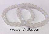 CGB4505 7.5 inches 7mm - 8mm round white moonstone beaded bracelets