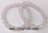 CGB4510 7.5 inches 8mm - 9mm round white moonstone beaded bracelets