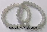 CGB4516 7.5 inches 8mm round white moonstone beaded bracelets