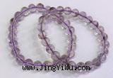 CGB4656 7.5mm - 8mm round purple phantom quartz beaded bracelets