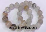 CGB4675 15mm - 16mm round green phantom quartz beaded bracelets
