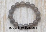 CGB5342 10mm, 12mm round grey agate beads stretchy bracelets