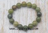 CGB5362 10mm, 12mm round Canadian jade beads stretchy bracelets