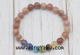 CGB6360 8mm wooden jasper 7 chakra beaded mala stretchy bracelets