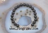CGB6420 8mm round smoky quartz & rose quartz beaded bracelets