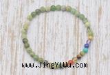 CGB7045 7 chakra 4mm Australia chrysoprase beaded meditation yoga bracelets