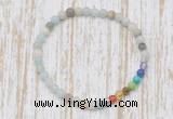 CGB7051 7 chakra 4mm amazonite beaded meditation yoga bracelets