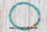 CGB7054 7 chakra 4mm turquoise beaded meditation yoga bracelets