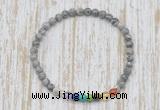 CGB7072 7 chakra 4mm grey picture jasper beaded meditation yoga bracelets