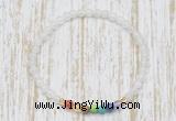 CGB7100 7 chakra 4mm white moonstone beaded meditation yoga bracelets