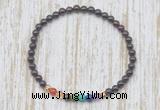CGB7108 7 chakra 4mm garnet beaded meditation yoga bracelets