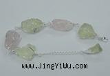 CGB716 8 inches 15*20mm - 20*28mm nuggets mixed quartz bracelets