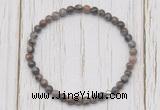 CGB7217 4mm tiny grey opal beaded meditation yoga bracelets