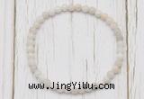 CGB7225 4mm tiny white crazy lace agate beaded meditation yoga bracelets