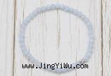 CGB7234 4mm tiny blue lace agate beaded meditation yoga bracelets