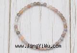 CGB7235 4mm tiny Botswana agate beaded meditation yoga bracelets