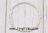 CGB7239 4mm tiny ivory jade beaded meditation yoga bracelets