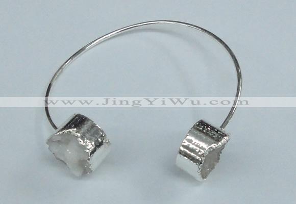 CGB726 15mm coin druzy agate gemstone bangles wholesale