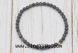 CGB7261 4mm tiny golden obsidian beaded meditation yoga bracelets