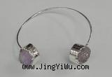 CGB727 15mm coin druzy agate gemstone bangles wholesale