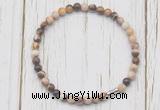 CGB7270 4mm tiny Australian zebra jasper beaded meditation yoga bracelets