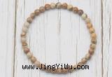 CGB7271 4mm tiny picture jasper beaded meditation yoga bracelets