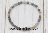 CGB7277 4mm tiny blood jasper beaded meditation yoga bracelets