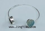 CGB728 15mm coin druzy agate gemstone bangles wholesale
