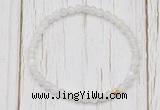 CGB7300 4mm tiny white moonstone beaded meditation yoga bracelets
