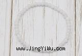 CGB7301 4mm tiny white moonstone beaded meditation yoga bracelets