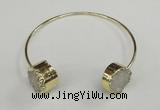 CGB731 15mm coin druzy agate gemstone bangles wholesale