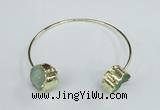CGB734 15mm coin druzy agate gemstone bangles wholesale