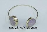 CGB743 20mm coin druzy agate gemstone bangles wholesale