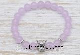 CGB7472 8mm candy jade bracelet with leopard head for men or women