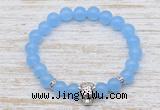 CGB7478 8mm candy jade bracelet with tiger head for men or women
