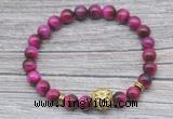CGB7522 8mm red tiger eye bracelet with lion head for men or women