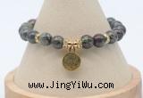 CGB7766 8mm dragon blood jasper bead with luckly charm bracelets