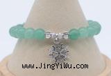 CGB7785 8mm green aventurine bead with luckly charm bracelets