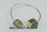 CGB780 13*18mm - 15*20mm freeform druzy agate gemstone bangles