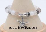 CGB7854 8mm montana agate bead with luckly charm bracelets