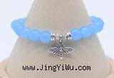 CGB7878 8mm candy jade bead with luckly charm bracelets whoesale