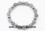 CGB8111 8mm labradorite & hematite power beads bracelet