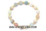 CGB8241 8mm matte amazonite beaded stretchy bracelets wholesale
